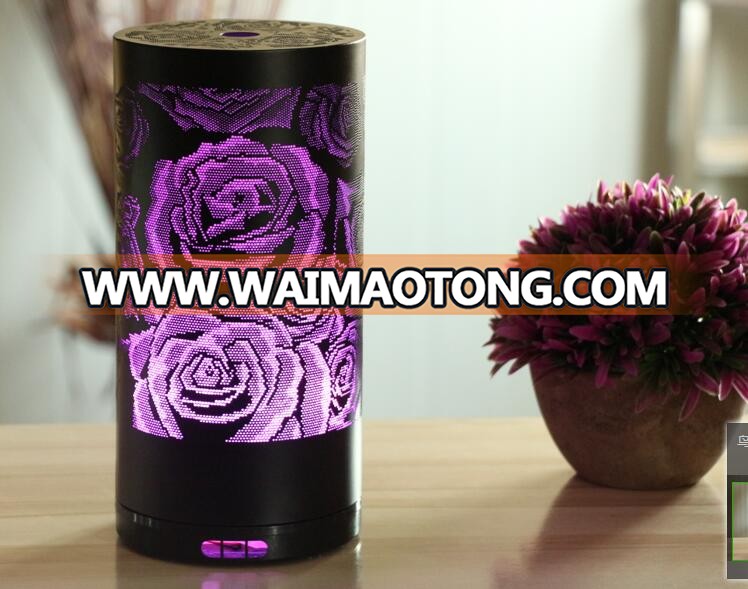 Fragrance Essential Oil Diffuser, 100ml  Flower Metal Aromatherapy Diffusers for Essential Oil Diffuser